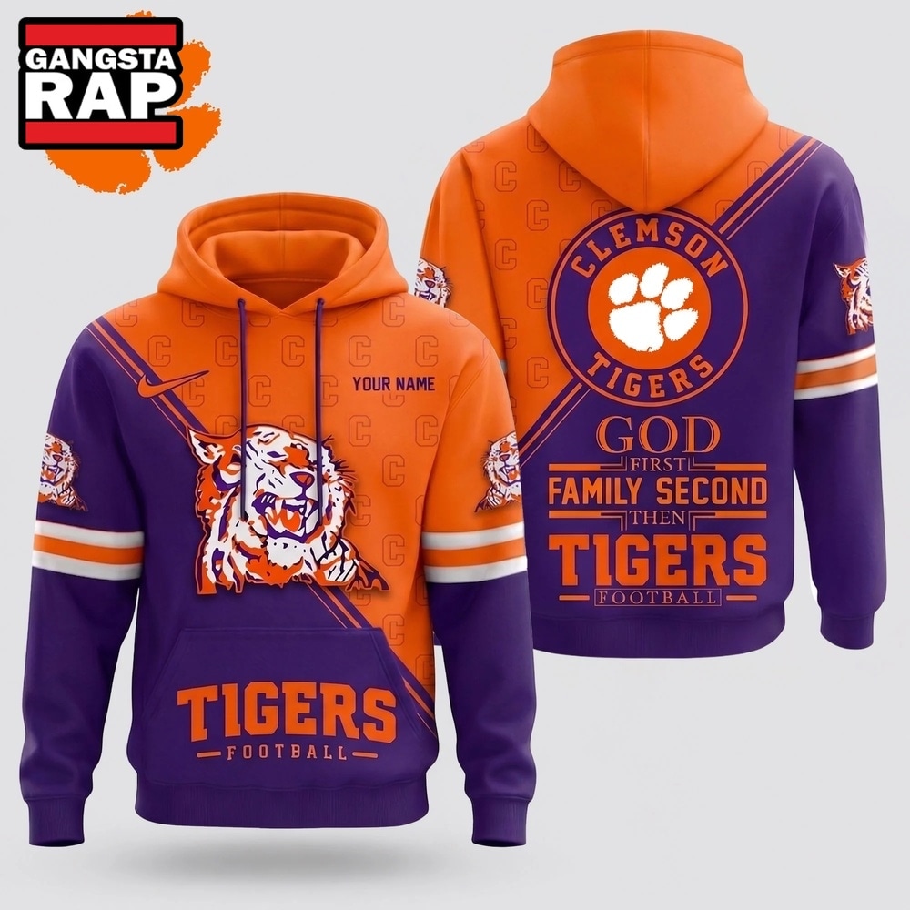 Clemson Tigers 2026 NCAA Personalized Faith Family Football Hoodie, NCAA 3D Shirt Clemson Tigers 2026 NCAA Personalized Faith Family Football Hoodie, NCAA 3D Shirt