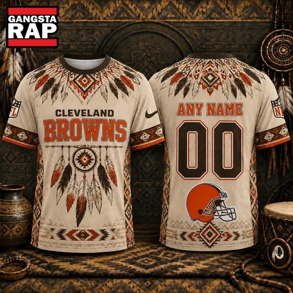 Cleveland Browns 2026 NFL Native American Heritage 3D Shirt, Football New Design Shirt Cleveland Browns 2026 Nfl Native American Heritage 3D Shirt