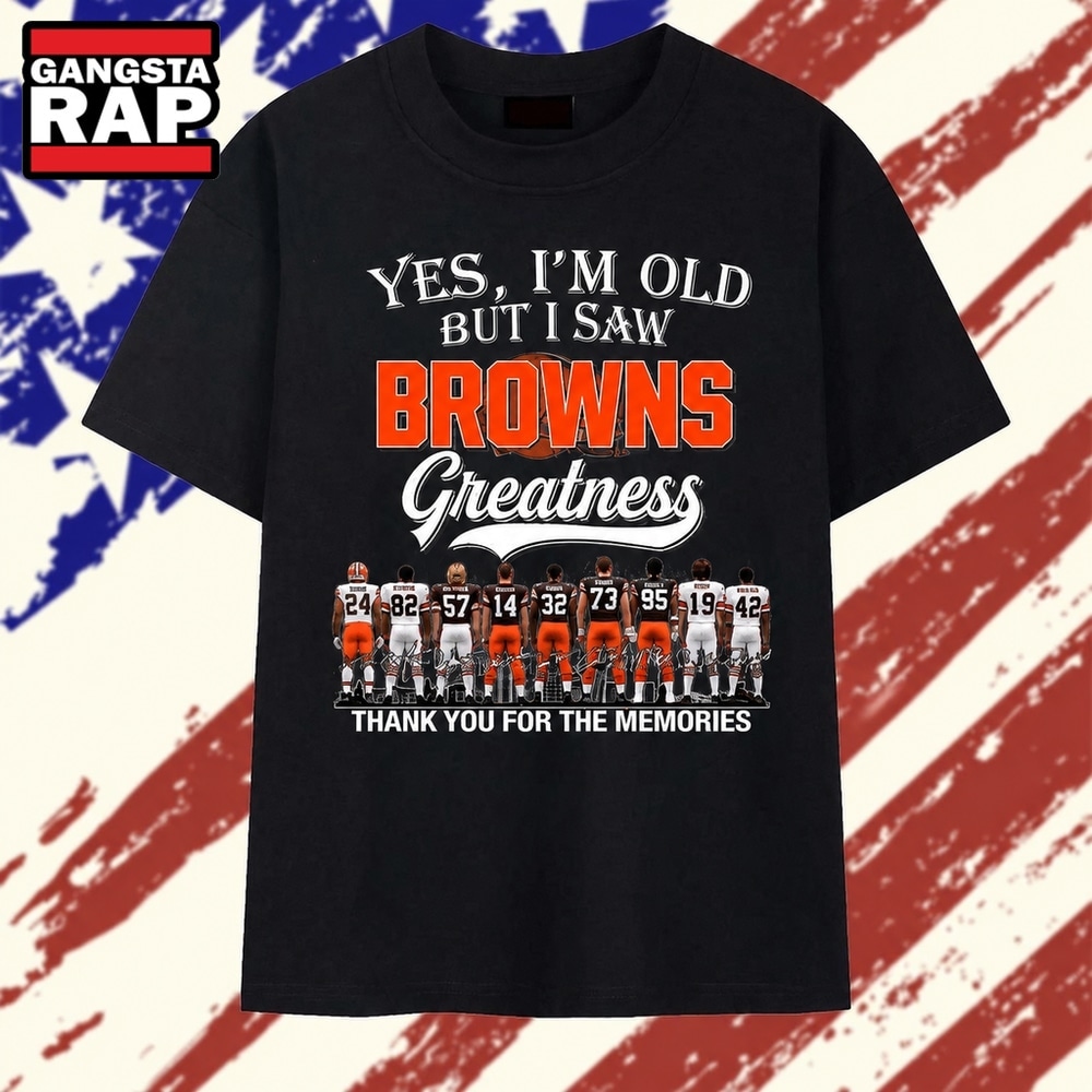 Cleveland Browns Greatness Vintage Legends Signatures Football T Shirt, Trending 2D Shirt Cleveland Browns Greatness Vintage Legends Signatures Football T Shirt