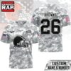 Cleveland Browns NFL Salute to Service Custom Name & Number Camo 3D Shirt, Football New Design Shirt Cleveland Browns Nfl Salute TO Service Custom Name Number Camo 3D Shirt