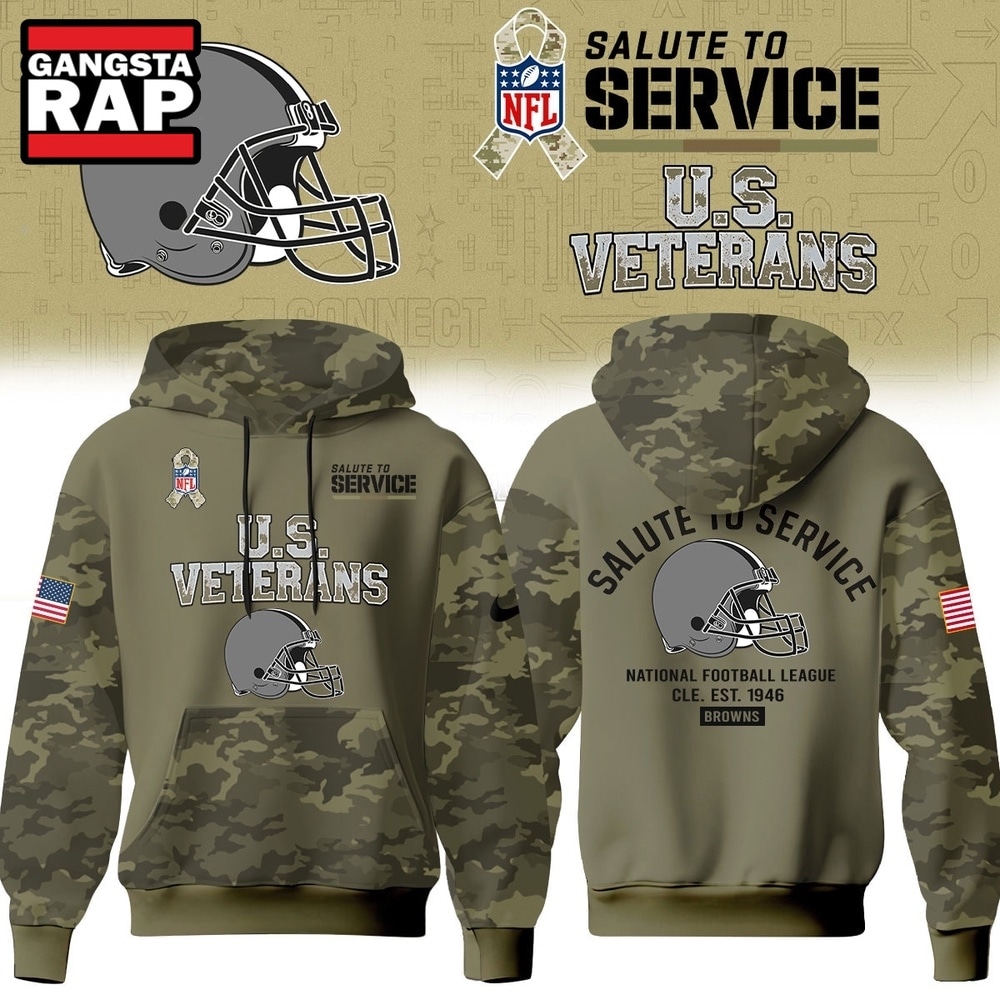 Cleveland Browns NFL US Veterans Salute To Service 2026 Hoodie Shirt, Football New Design Shirt Cleveland Browns Nfl US Veterans Salute TO Service 2026 Hoodie Shirt
