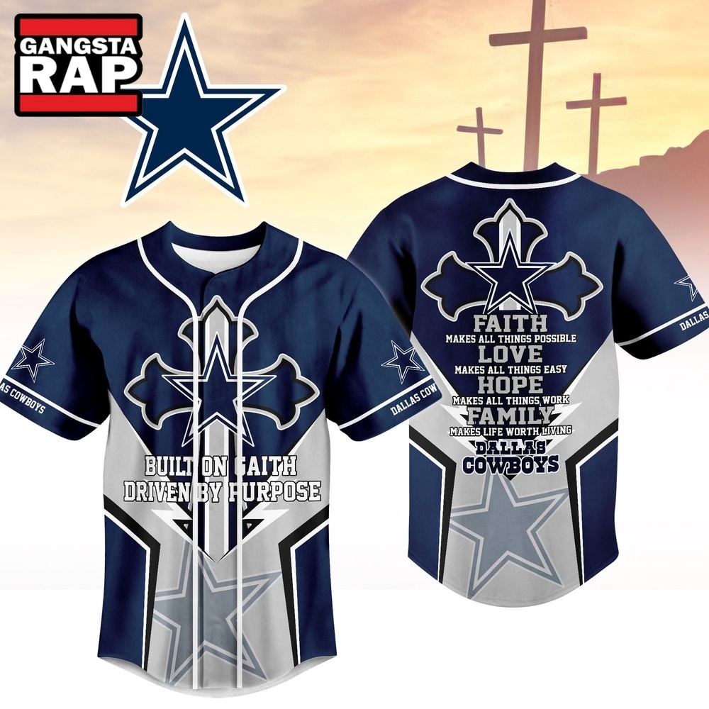 Dallas Cowboys NFL Blessed Beyond The Score Baseball Jersey, NFL Baseball Jersey Dallas Cowboys Nfl Blessed Beyond The Score Baseball Jersey