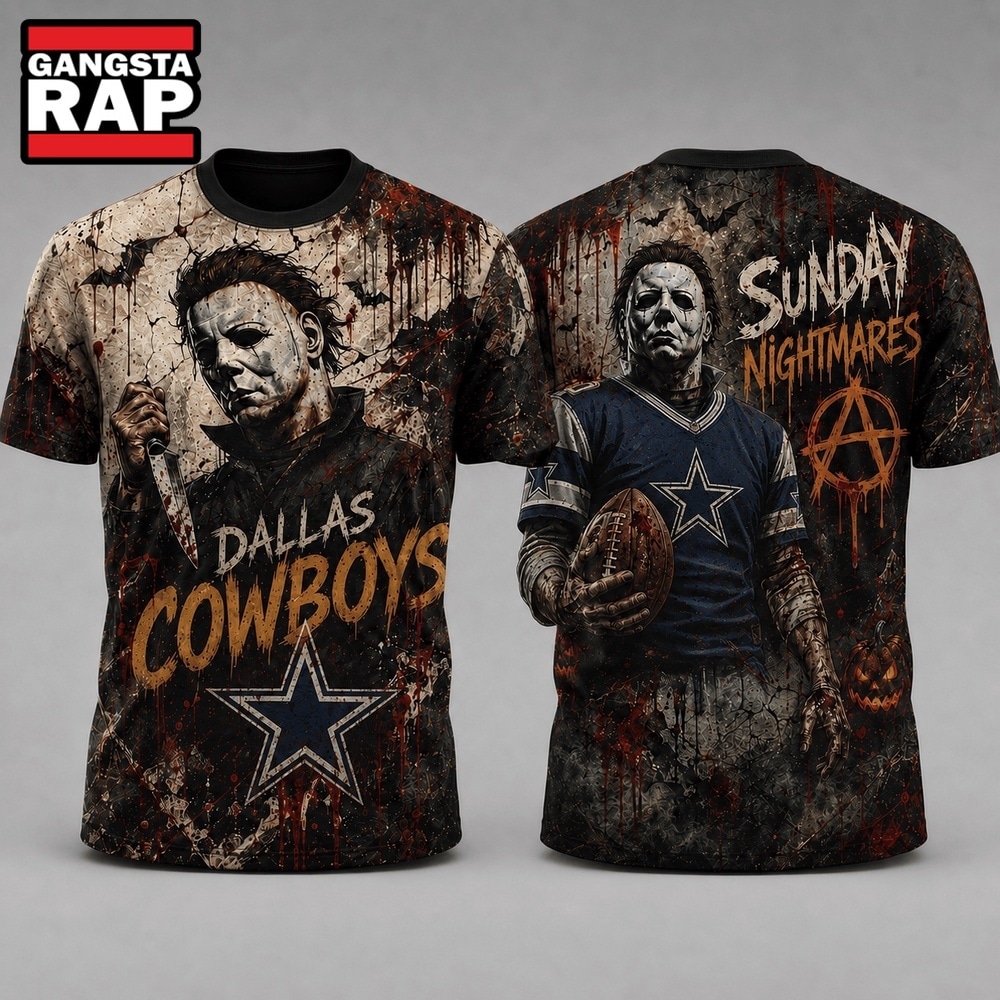 Dallas Cowboys NFL Michael Myers Sunday Nightmares Horror Halloween 3D T Shirt, Football New Design Shirt Dallas Cowboys NFL Michael Myers Sunday Nightmares Horror Halloween 3D T Shirt, Football New Design Shirt