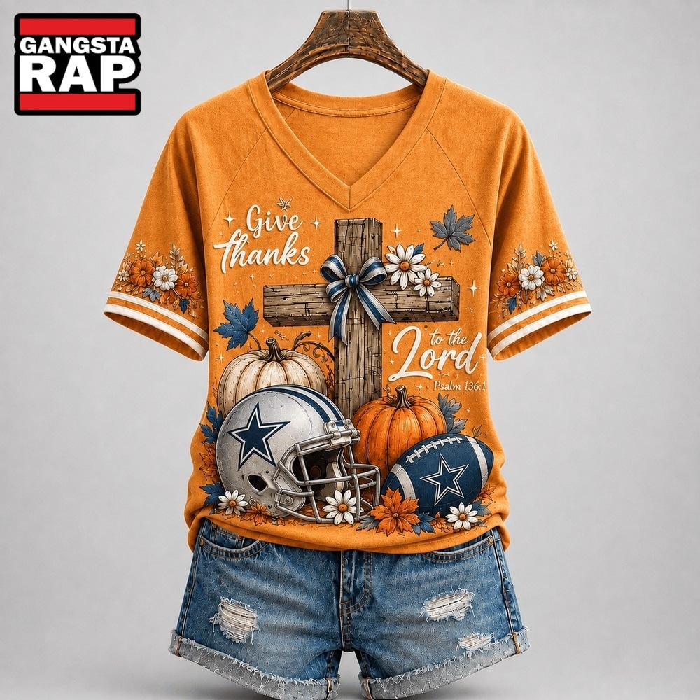 Dallas Cowboys NFL Thanksgiving Faith And Football V Neck T Shirt, NFL V Neck T-Shirt Dallas Cowboys NFL Thanksgiving Faith And Football V Neck T Shirt, NFL V Neck T-Shirt