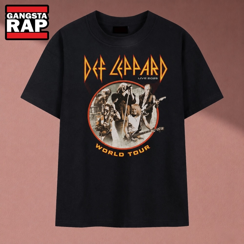 Def Leppard Live World Tour Rock Band Graphic T Shirt, Music 2D Shirt Def Leppard Live World Tour Rock Band Graphic T Shirt, Music 2D Shirt