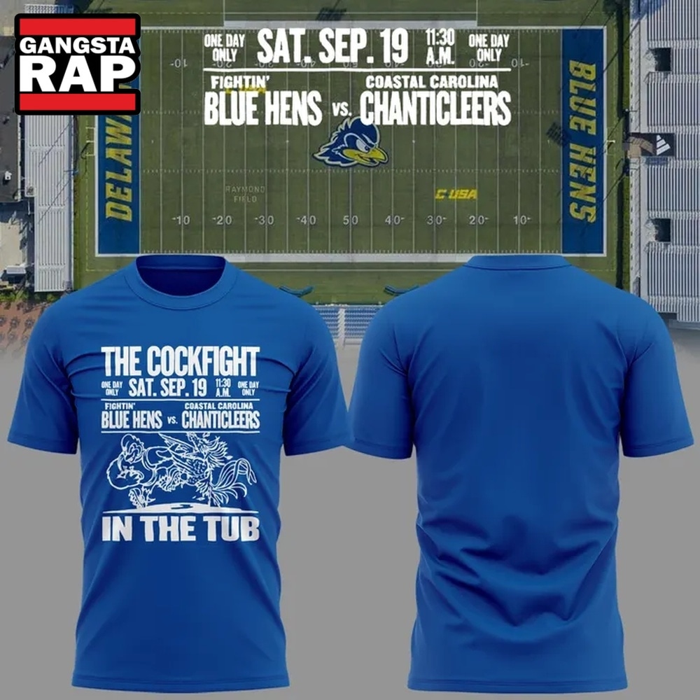 Delaware Fightin' Blue Hens Football The Cockfight 2026 T Shirt, Trending Design Shirt Delaware Fightin Blue Hens Football The Cockfight 2026 T Shirt