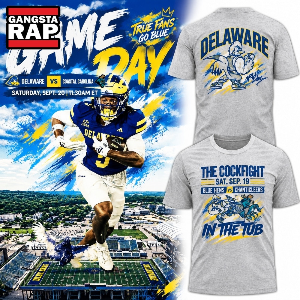 Delaware Fightin’ Blue Hens Football The Cockfight In The Tub 2026 T Shirt, Trending Design Shirt Delaware Fightin Blue Hens Football The Cockfight IN The Tub 2026 T Shirt