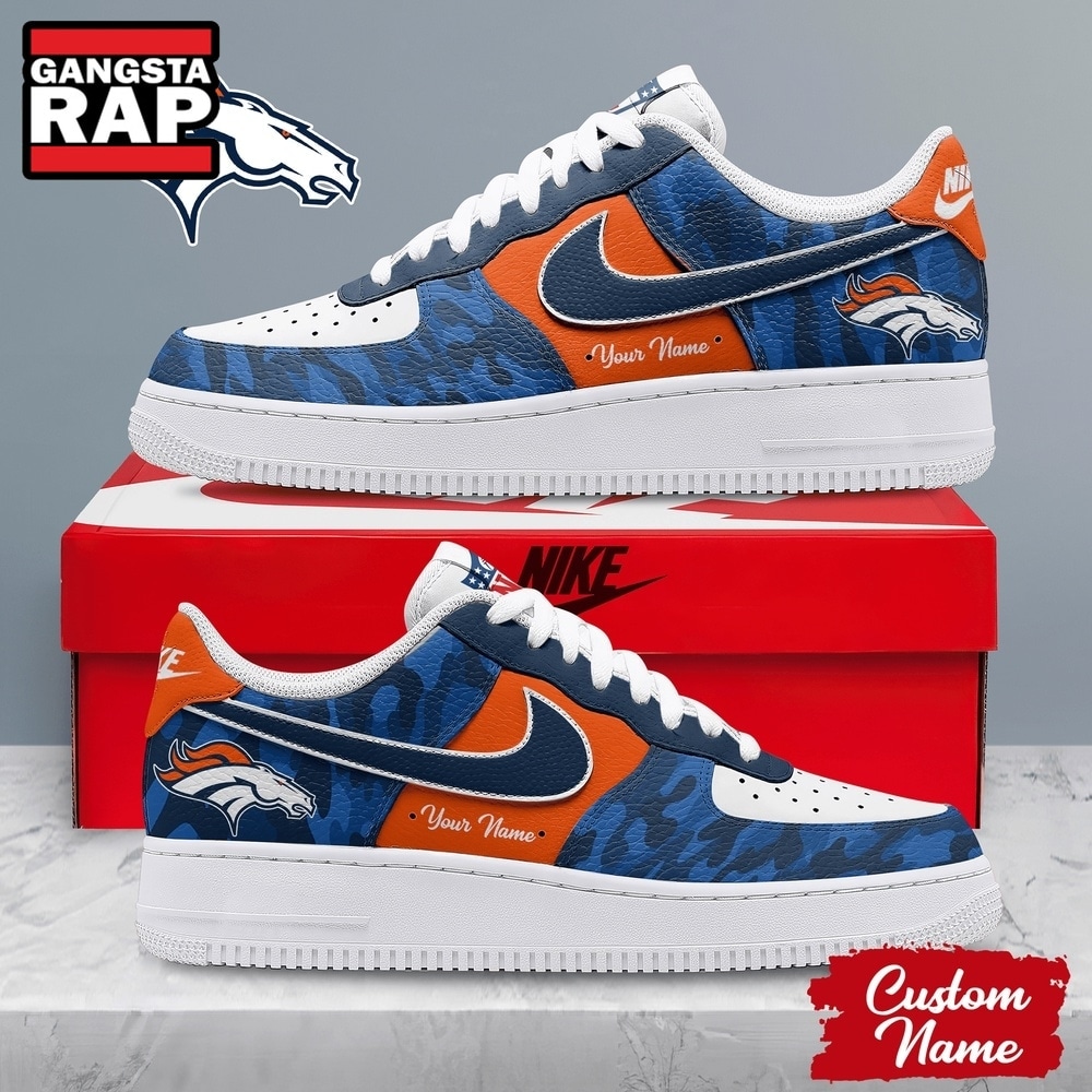 Denver Broncos NFL End Zone Energy Air Force 1 Sneaker Shoes, NFL Air Force 1 Shoes Denver Broncos NFL End Zone Energy Air Force 1 Sneaker Shoes, NFL Air Force 1 Shoes