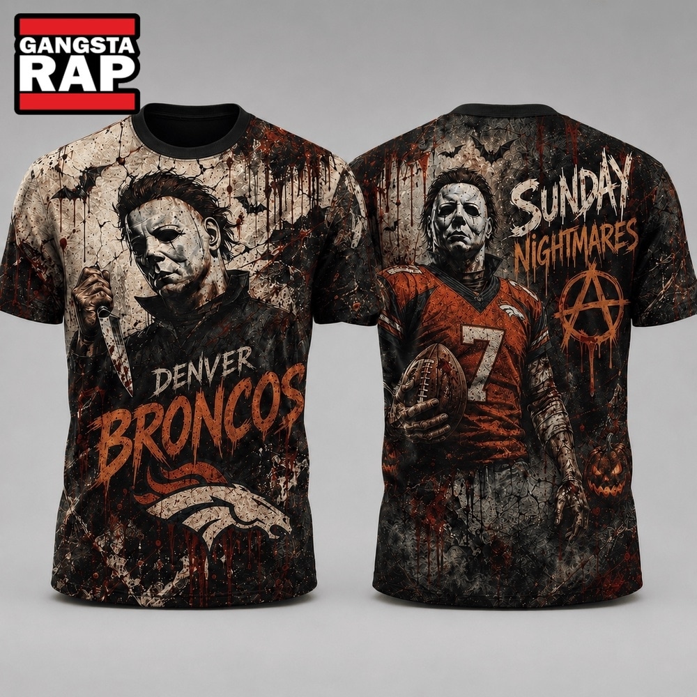 Denver Broncos NFL Michael Myers Sunday Nightmares Horror Halloween 3D T Shirt, Football New Design Shirt Denver Broncos NFL Michael Myers Sunday Nightmares Horror Halloween 3D T Shirt, Football New Design Shirt