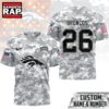 Denver Broncos NFL Salute to Service Custom Name & Number Camo 3D Shirt, Football New Design Shirt Denver Broncos Nfl Salute TO Service Custom Name Number Camo 3D Shirt