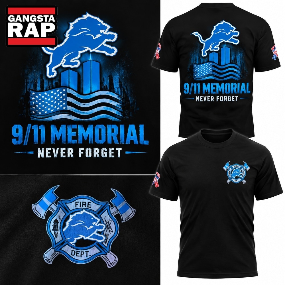 Detroit Lions 911 Never Forget Memorial Limited Edition 2026 Black T Shirt, Trending Design Shirt Detroit Lions 911 Never Forget Memorial Limited Edition 2026 Black T Shirt, Trending Design Shirt