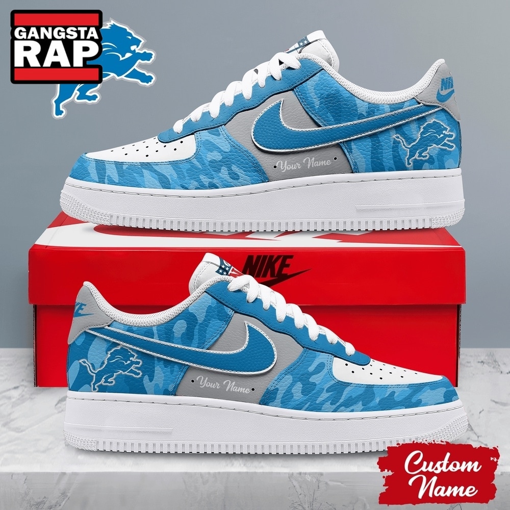 Detroit Lions NFL End Zone Energy Custom Air Force 1 Shoes Sneaker, NFL Air Force 1 Shoes Detroit Lions NFL End Zone Energy Custom Air Force 1 Shoes Sneaker, NFL Air Force 1 Shoes