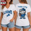Detroit Lions NFL Hello Kitty Football V Neck T Shirt, NFL V Neck T-Shirt Detroit Lions Nfl Hello Kitty Football V Neck T Shirt