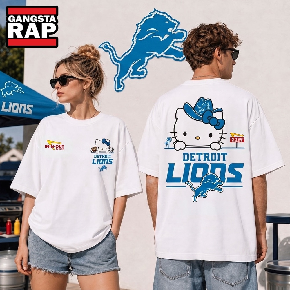 Detroit Lions NFL Kitty Burger Game Day Unisex 3D Shirt, Football New Design Shirt Detroit Lions NFL Kitty Burger Game Day Unisex 3D Shirt, Football New Design Shirt