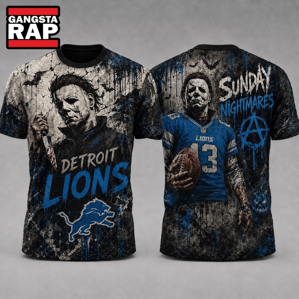 Detroit Lions NFL Michael Myers Sunday Nightmares Horror Halloween 3D T Shirt, Football New Design Shirt Detroit Lions NFL Michael Myers Sunday Nightmares Horror Halloween 3D T Shirt, Football New Design Shirt