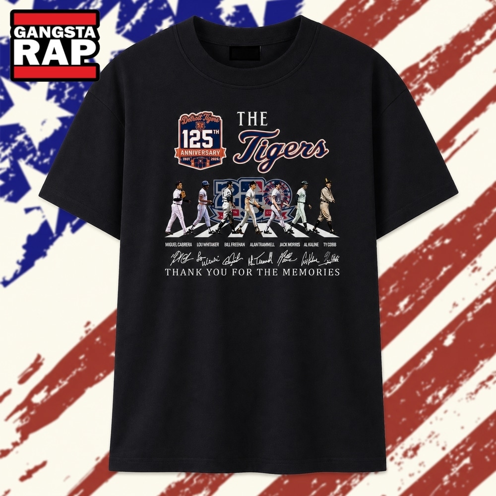 Detroit Tigers 125th Anniversary Abbey Road Abbey Walk Signatures T Shirt, Trending 2D Shirt Detroit Tigers 125th Anniversary Abbey Road Abbey Walk Signatures T Shirt, Trending 2D Shirt