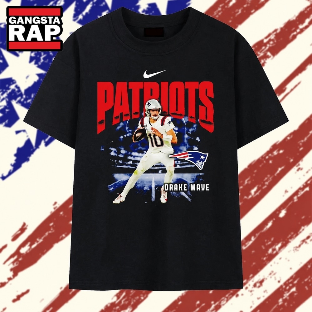 Drake Maye New England Patriots 10 NFL Football T Shirt, Trending 2D Shirt Drake Maye New England Patriots 10 NFL Football T Shirt, Trending 2D Shirt