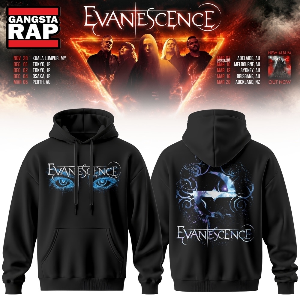 Evanescence Australia & New Zealand Tour 2027 New Design Hoodie, Trending 3D Music Shirt Evanescence Australia & New Zealand Tour 2027 New Design Hoodie, Trending 3D Music Shirt
