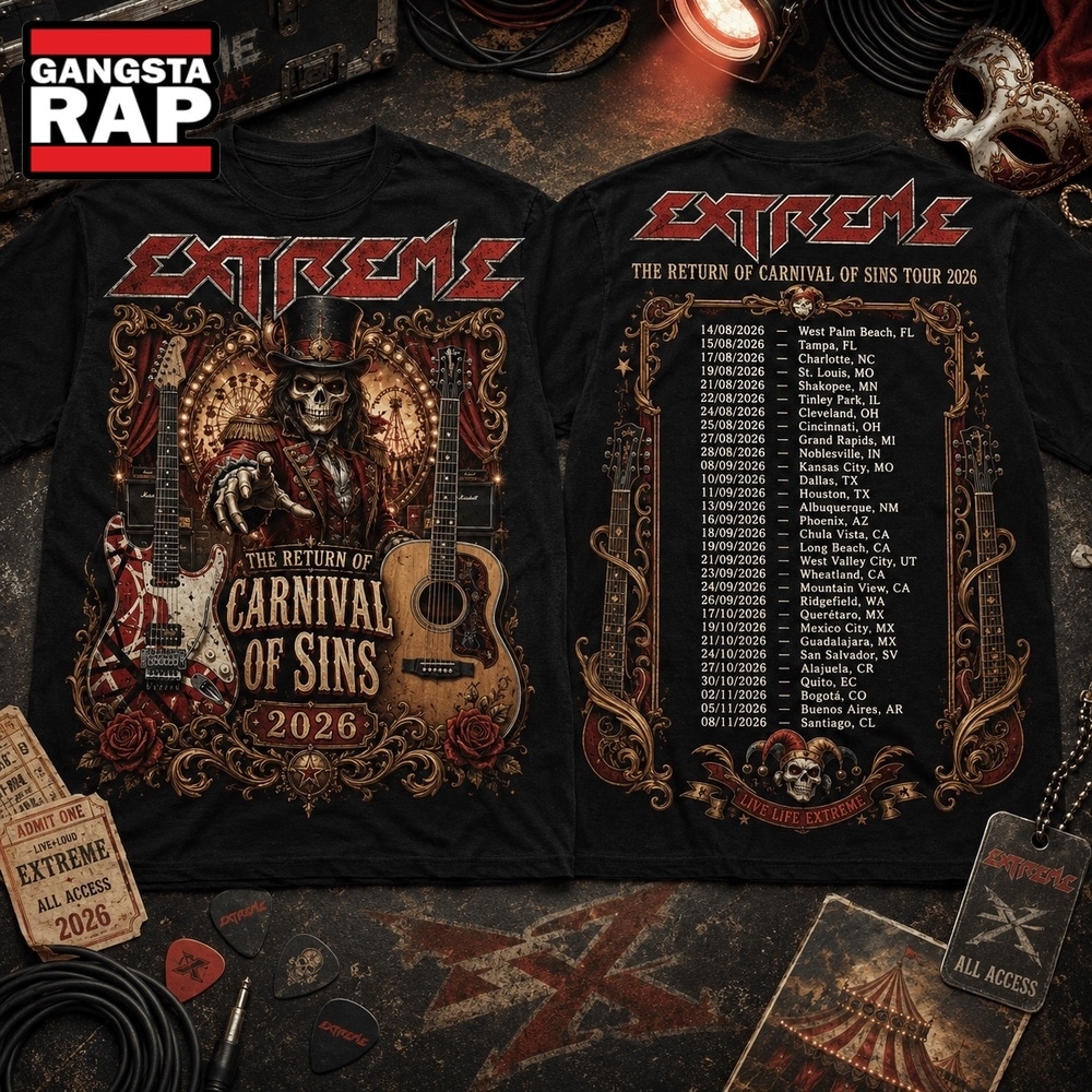 Extreme The Return of Carnival of Sins Tour 2026 3D Shirt, Trending 3D Music Shirt Extreme The Return of Carnival of Sins Tour 2026 3D Shirt, Trending 3D Music Shirt