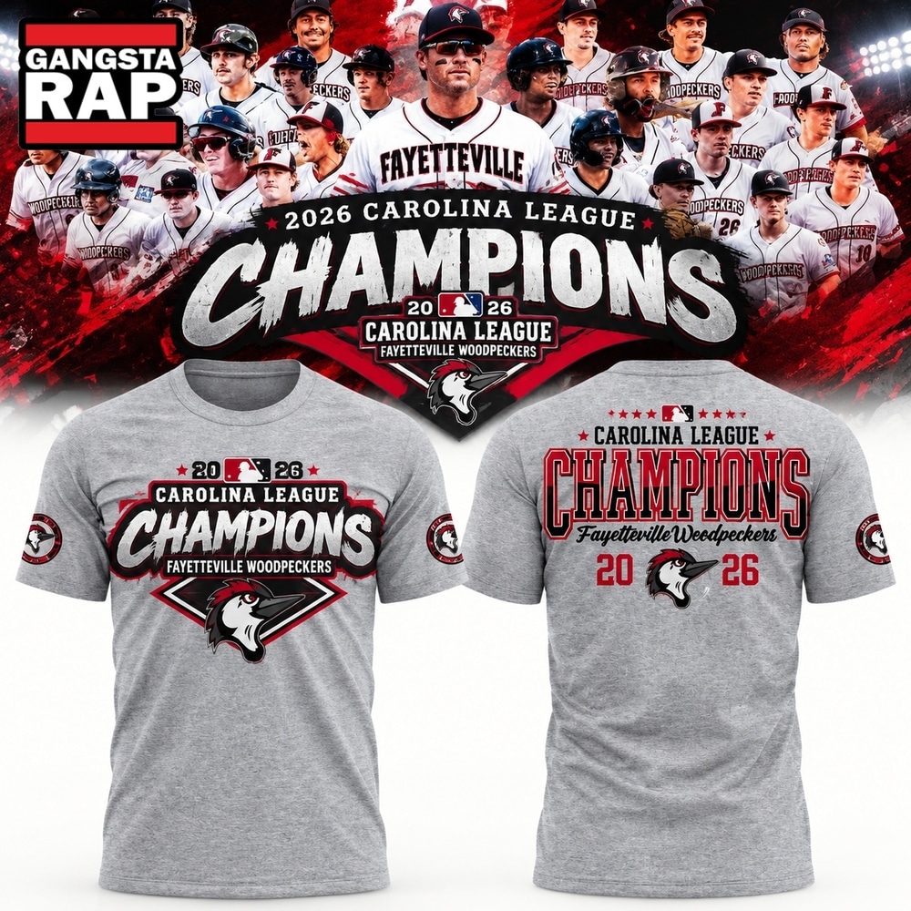 Fayetteville Woodpeckers 2026 Carolina League Champions 3D Shirt, Trending Design Shirt Fayetteville Woodpeckers 2026 Carolina League Champions 3D Shirt