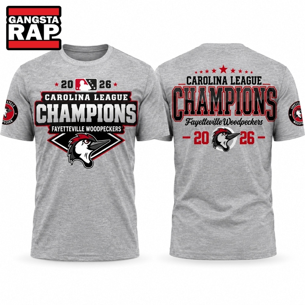 Fayetteville Woodpeckers 2026 Carolina League Champions 3D Shirt, Trending Design Shirt Fayetteville Woodpeckers 2026 Carolina League Champions 3D Shirt
