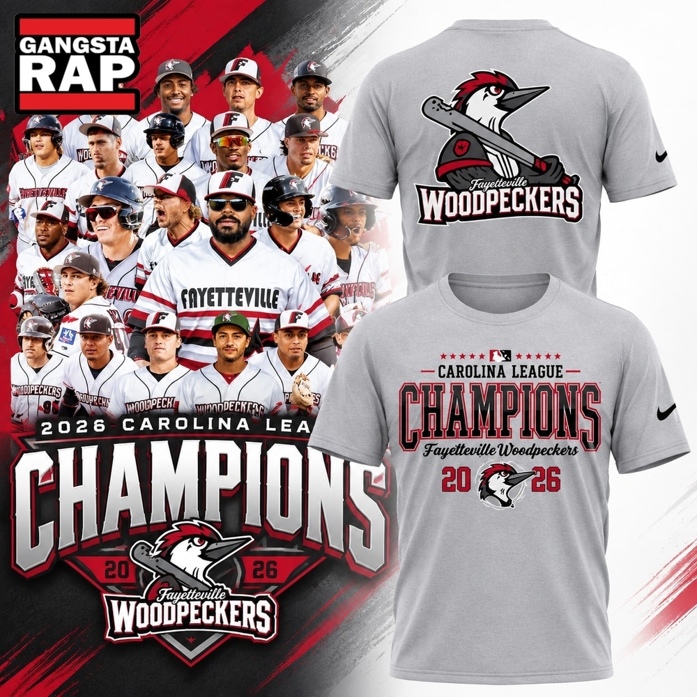 Fayetteville Woodpeckers 2026 Carolina League Champions Limited Edition 3D Shirt, Trending Design Shirt Fayetteville Woodpeckers 2026 Carolina League Champions Limited Edition 3D Shirt