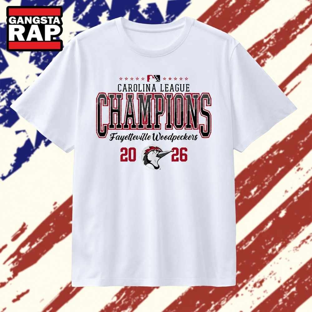 Fayetteville Woodpeckers Merch Carolina League Champions 2026 T Shirt, Trending 2D Shirt Fayetteville Woodpeckers Merch Carolina League Champions 2026 T Shirt, Trending 2D Shirt