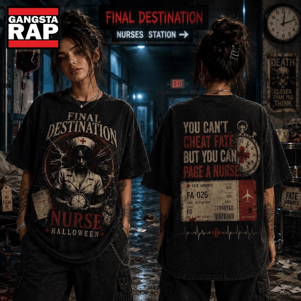 Final Destination Nurse Fate Call Halloween 3D Shirt, Trending 3D Music Shirt Final Destination Nurse Fate Call Halloween 3D Shirt