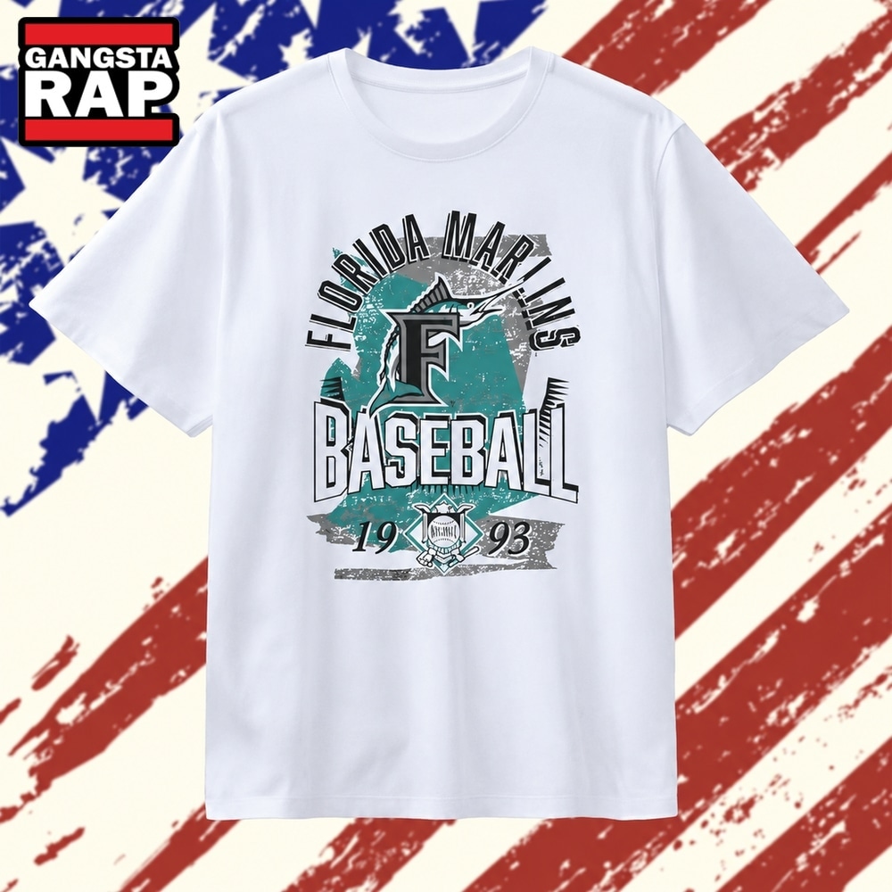 Florida Marlins Baseball 1993 National League Retro T Shirt, Trending 2D Shirt Florida Marlins Baseball 1993 National League Retro T Shirt