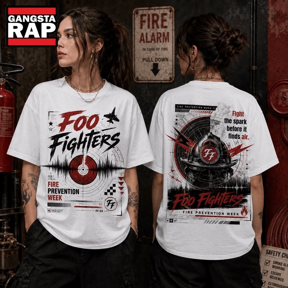 Foo Fighters Fire Prevention Week Rock 3D Shirt, Trending 3D Music Shirt