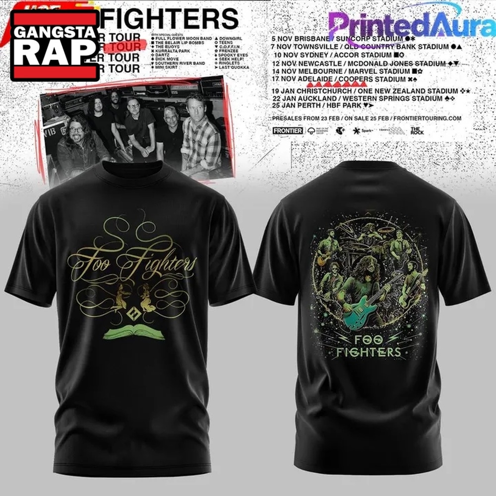 Foo Fighters TAKE COVER TOUR 2026 Black T Shirt, Trending 3D Music Shirt Foo Fighters TAKE COVER TOUR 2026 Black T Shirt, Trending 3D Music Shirt