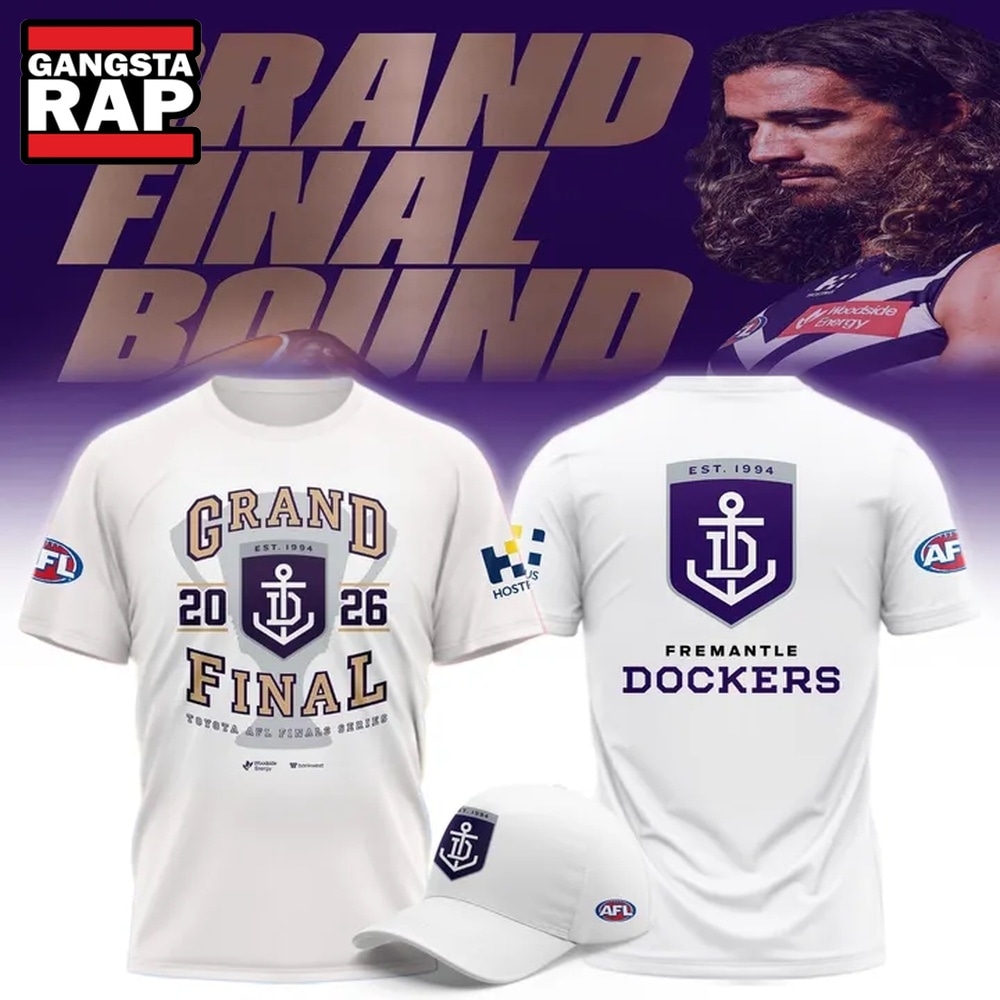 Fremantle Football Club Grand Final 2026 White T Shirt, Trending Design Shirt Fremantle Football Club Grand Final 2026 White T Shirt, Trending Design Shirt