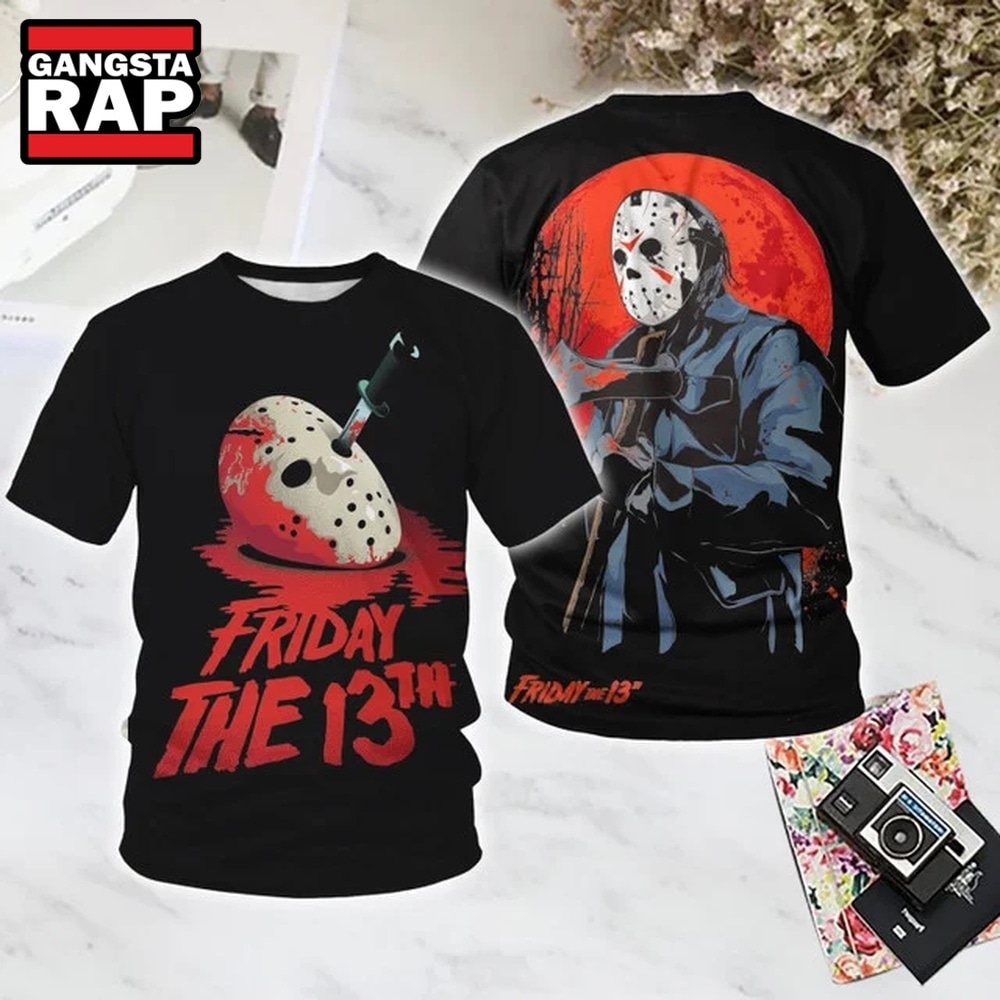 Friday the 13th 1984 Halloween All Over Print T Shirt, Trending 3D Music Shirt Friday the 13th 1984 Halloween All Over Print T Shirt, Trending 3D Music Shirt
