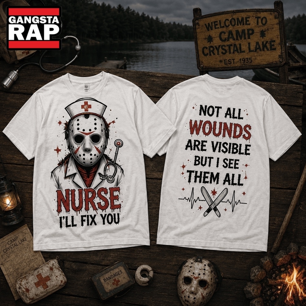 Friday the 13th Nurse I’ll Fix You Horror 3D Shirt, Trending 3D Music Shirt Friday The 13th Nurse I LL Fix You Horror 3D Shirt