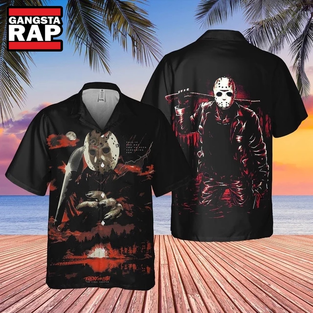 Friday the 13th The Final Chapter Halloween Hawaiian Shirt, Music Hawaiian Shirt Friday The 13th The Final Chapter Halloween Hawaiian Shirt