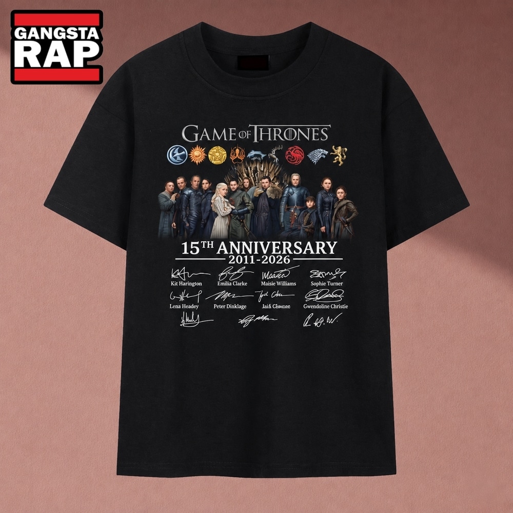 Game Of Thrones 15th Anniversary 2011 2026 Signatures T Shirt, Music 2D Shirt Game Of Thrones 15th Anniversary 2011 2026 Signatures T Shirt, Music 2D Shirt