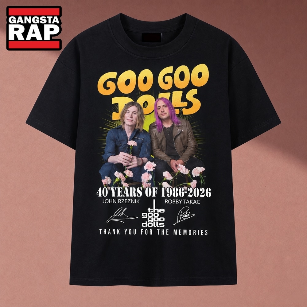 Goo Goo Dolls 40 Years Of 1986 2026 Anniversary Signatures T Shirt, Music 2D Shirt Goo Goo Dolls 40 Years Of 1986 2026 Anniversary Signatures T Shirt, Music 2D Shirt