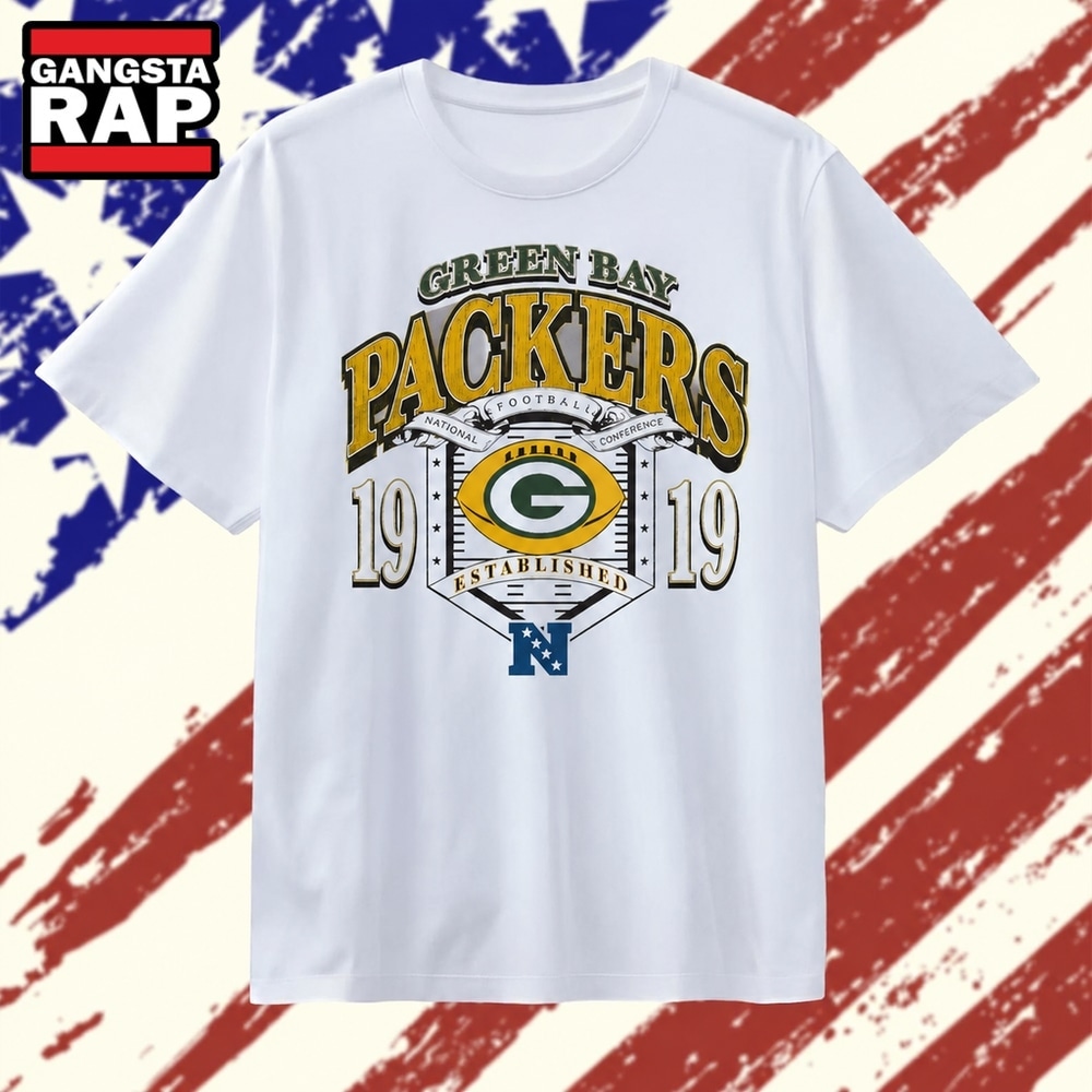 Green Bay Packers Established 1919 National Football Conference T Shirt, Trending 2D Shirt Green Bay Packers Established 1919 National Football Conference T Shirt, Trending 2D Shirt