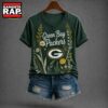 Green Bay Packers NFL Floral Garden V Neck T Shirt, NFL V Neck T-Shirt Green Bay Packers Nfl Floral Garden V Neck T Shirt