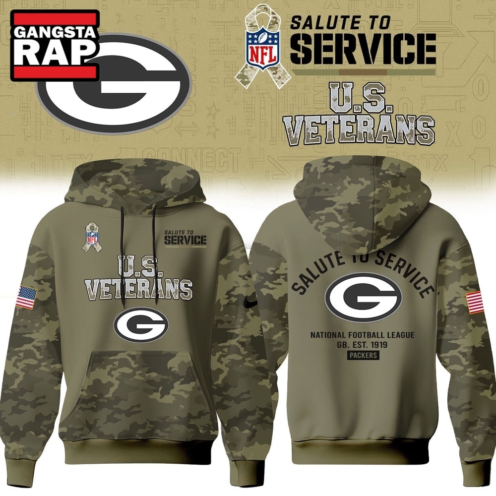 Green Bay Packers NFL US Veterans Salute To Service 2026 Hoodie Shirt, Football New Design Shirt Green Bay Packers Nfl US Veterans Salute TO Service 2026 Hoodie Shirt