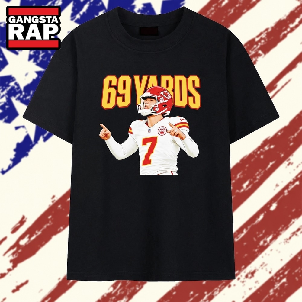 Harrison Butker Kansas City Chiefs 69 yards T Shirt, Trending 2D Shirt Harrison Butker Kansas City Chiefs 69 yards T Shirt, Trending 2D Shirt