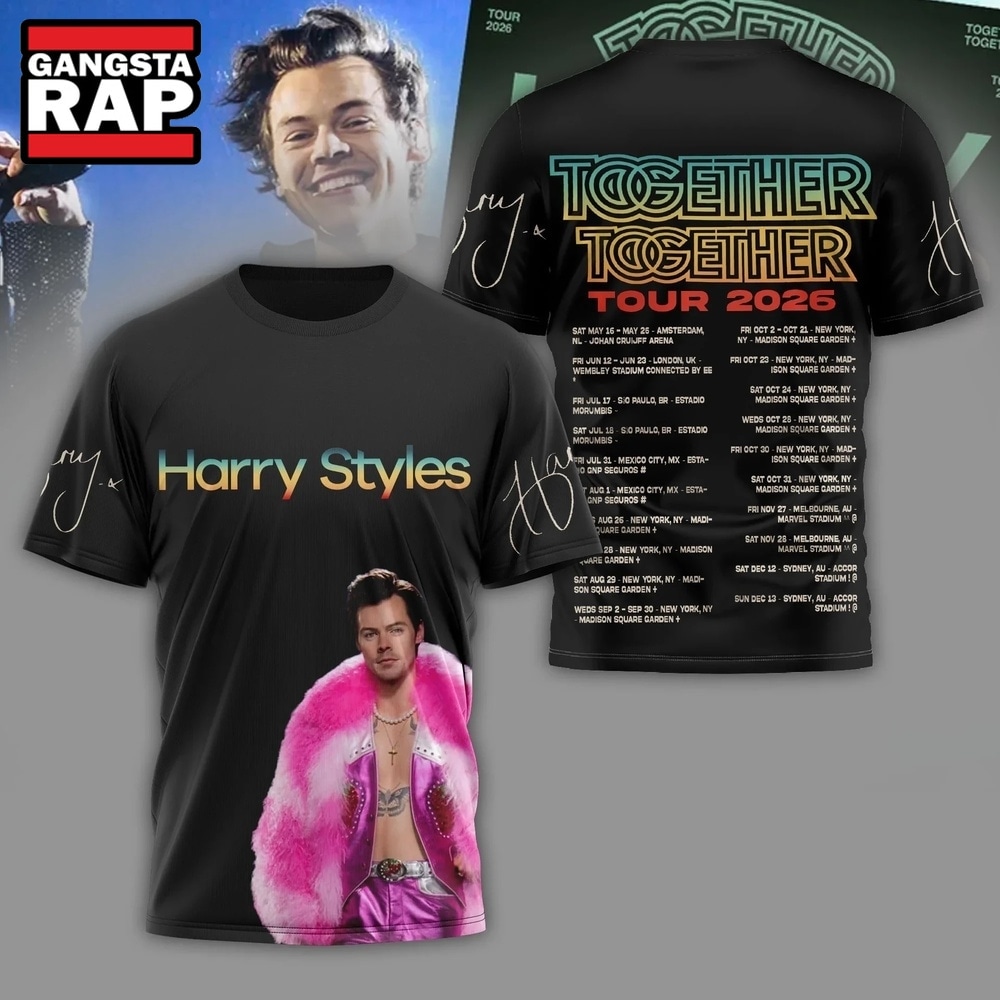 Harry Styles Merch Together Together Tour 2026 T Shirt, Trending 3D Music Shirt Harry Styles Merch Together Together Tour 2026 T Shirt, Trending 3D Music Shirt
