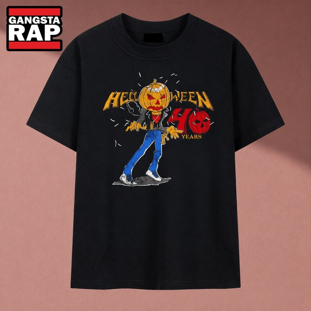 Helloween 40 Years Pumpkin Character Metal Band T Shirt, Music 2D Shirt Helloween 40 Years Pumpkin Character Metal Band T Shirt, Music 2D Shirt