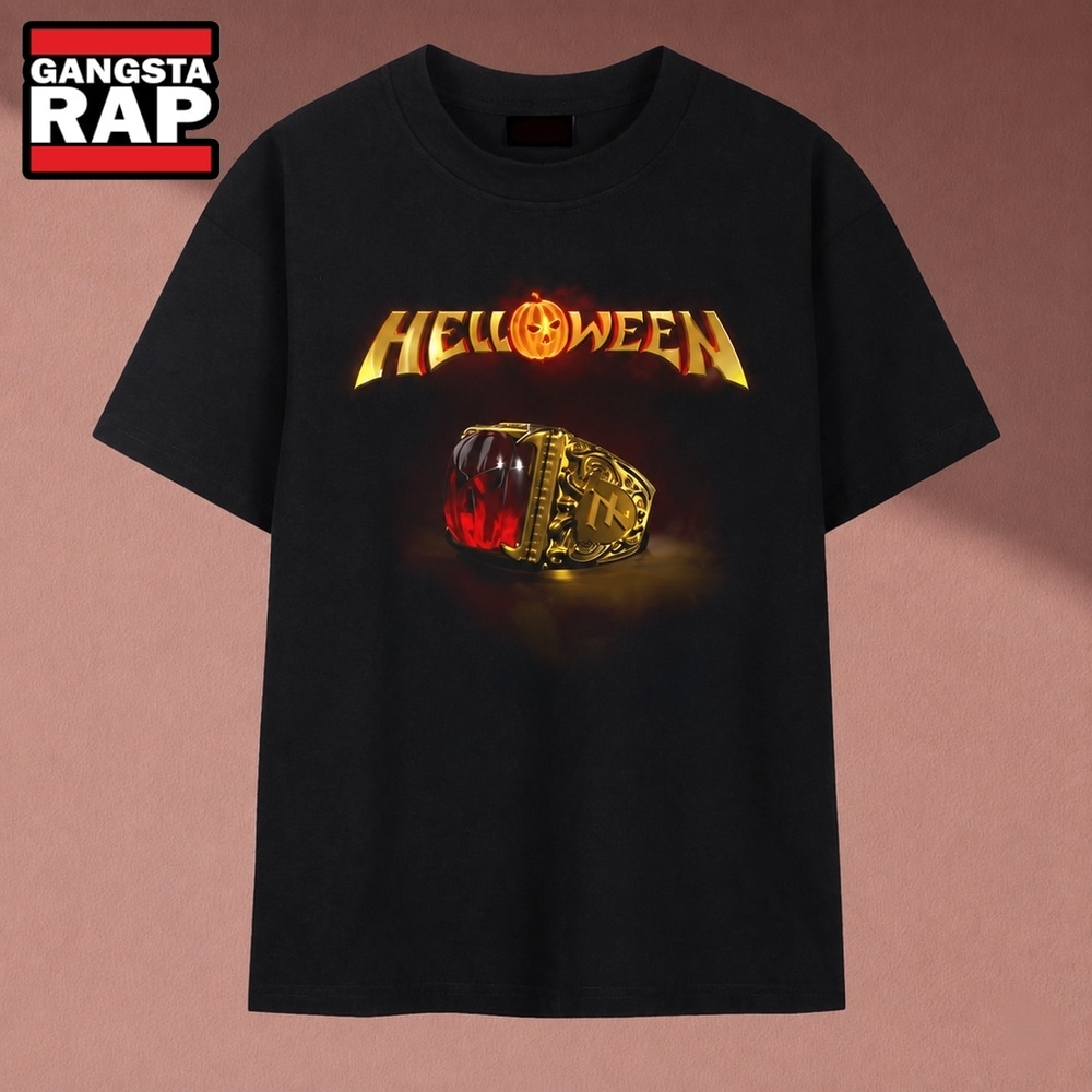 Helloween Golden Ring Red Gem Heavy Metal Band Graphic T Shirt, Music 2D Shirt Helloween Golden Ring Red Gem Heavy Metal Band Graphic T Shirt, Music 2D Shirt
