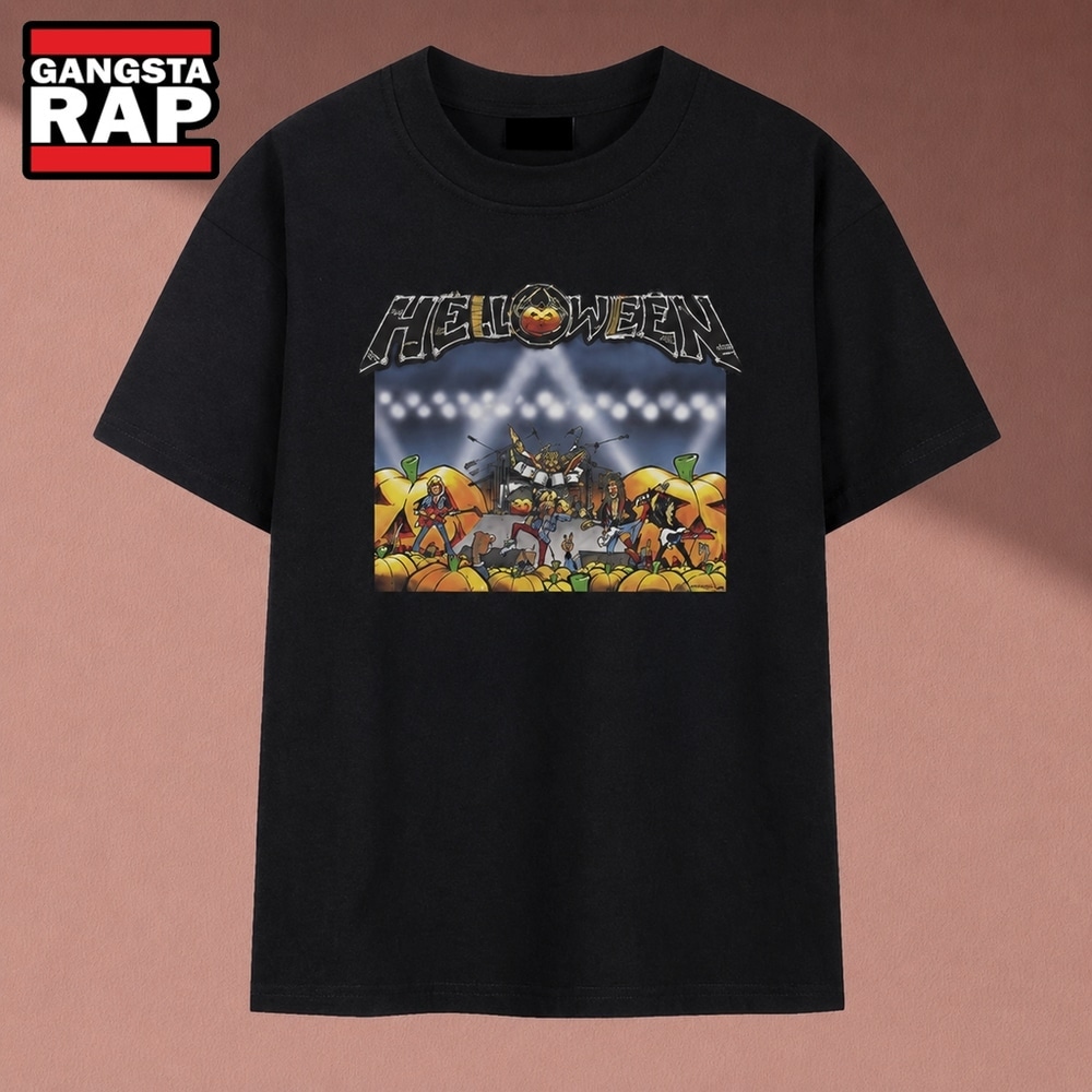 Helloween Live Stage Concert Cartoon Band Artwork T Shirt, Music 2D Shirt Helloween Live Stage Concert Cartoon Band Artwork T Shirt, Music 2D Shirt
