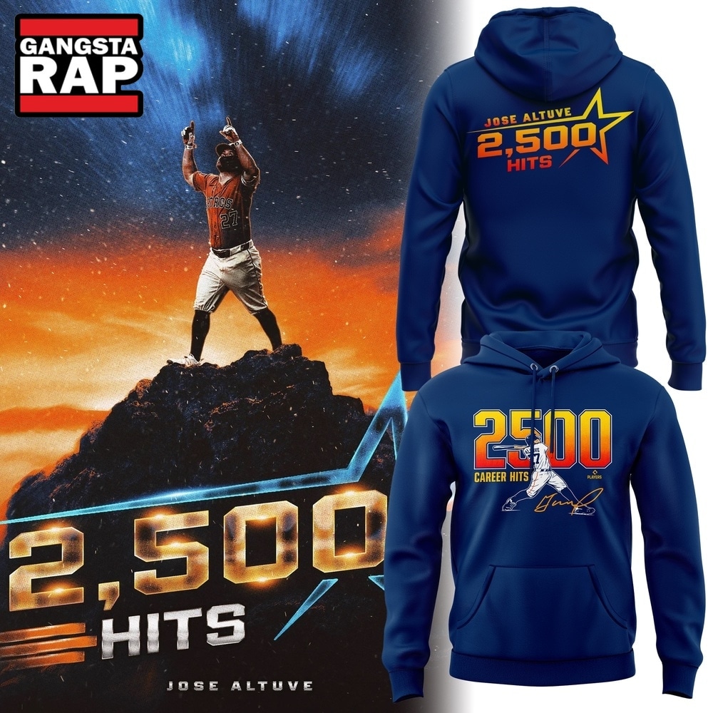 Houston Astros JOSE ALTUVE 2500 CAREER HITS Navy Hoodie, Trending Design Shirt Houston Astros JOSE ALTUVE 2500 CAREER HITS Navy Hoodie, Trending Design Shirt