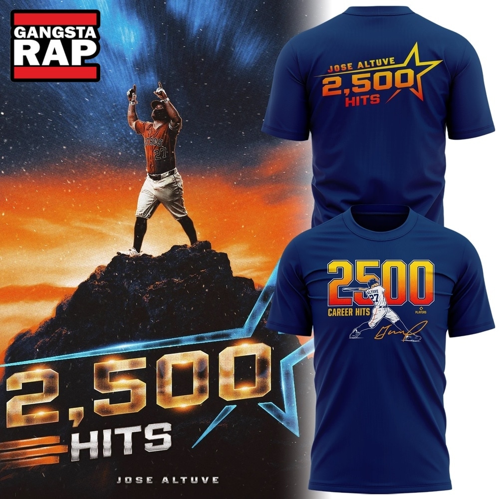 Houston Astros JOSE ALTUVE 2500 CAREER HITS Navy T Shirt, Trending Design Shirt Houston Astros JOSE ALTUVE 2500 CAREER HITS Navy T Shirt, Trending Design Shirt