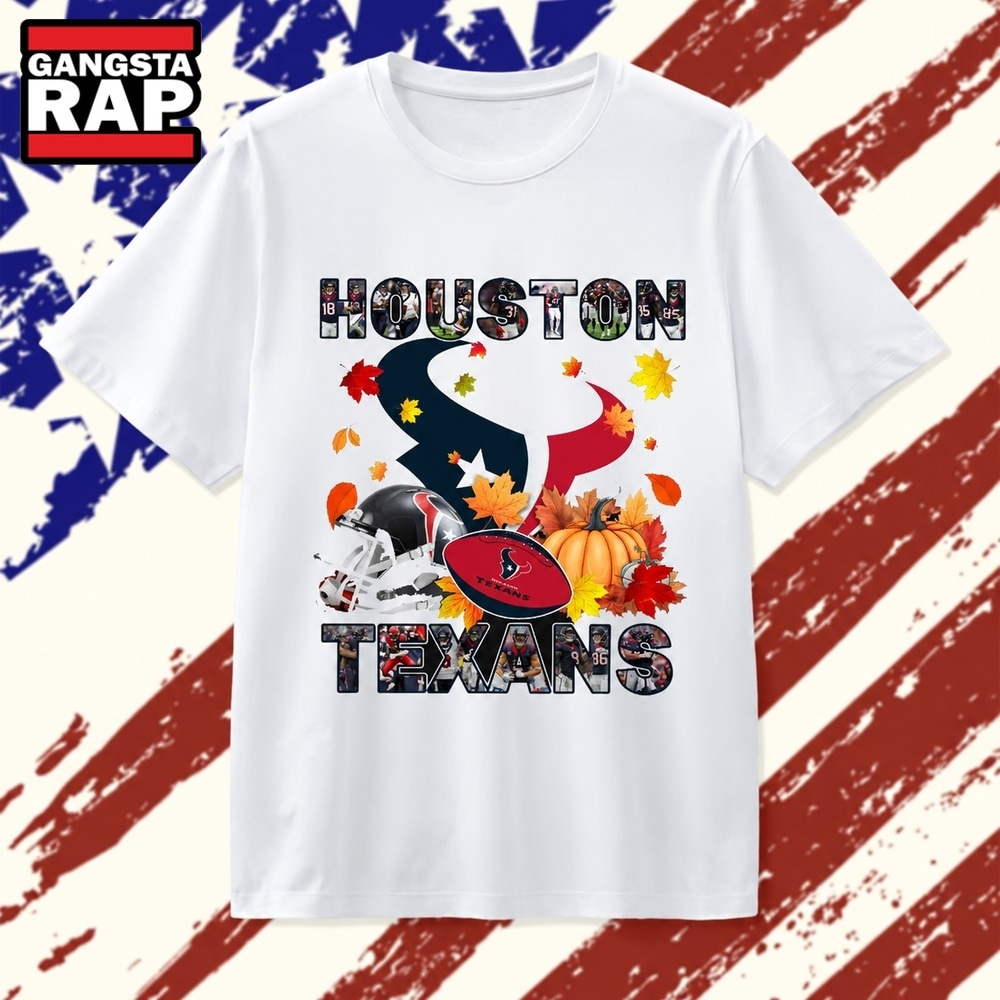 Houston Texans Football Autumn Fall Pumpkin Graphic T Shirt, Trending 2D Shirt Houston Texans Football Autumn Fall Pumpkin Graphic T Shirt
