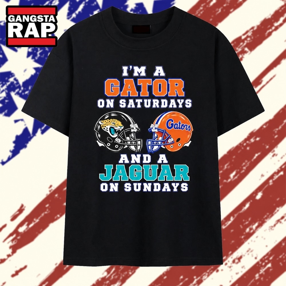I’m a Gator on Saturdays and a Jaguar on Sundays T Shirt, Trending 2D Shirt I M A Gator ON Saturdays And A Jaguar ON Sundays T Shirt