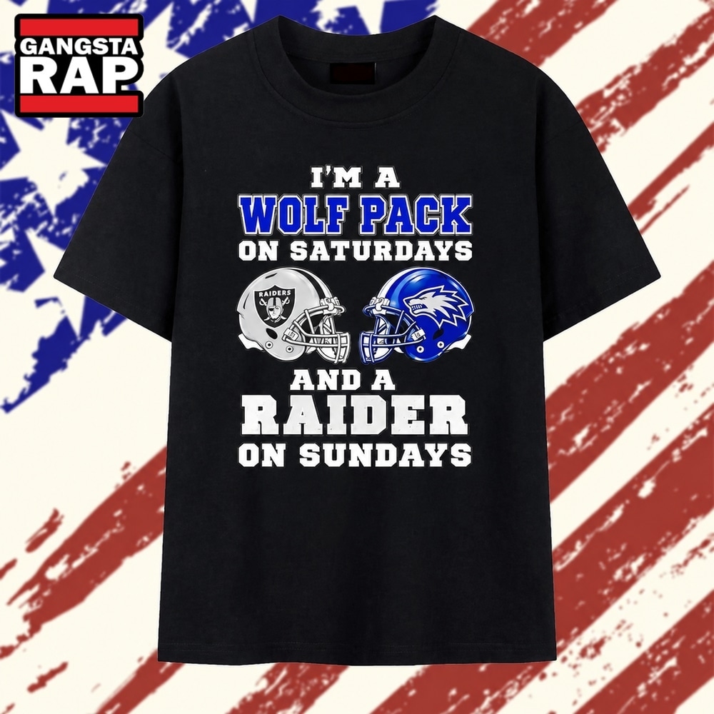 I’m a Wolf Pack on Saturdays and a Raider on Sundays T Shirt, Trending 2D Shirt I’m a Wolf Pack on Saturdays and a Raider on Sundays T Shirt, Trending 2D Shirt